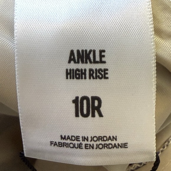 Express Pants Womens Size 10R White Blue Striped Ankle High Rise Trouser Pull On - Picture 8 of 11